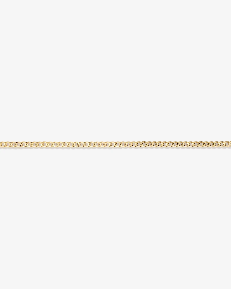 45cm (20") 2.95mm Width Semi Solid Diamond Cut Curb Chain in 10kt Yellow Gold