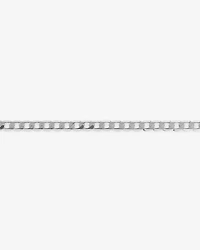17cm (22") 4mm-4.5mm Width Curb Bracelet in 10kt White Gold