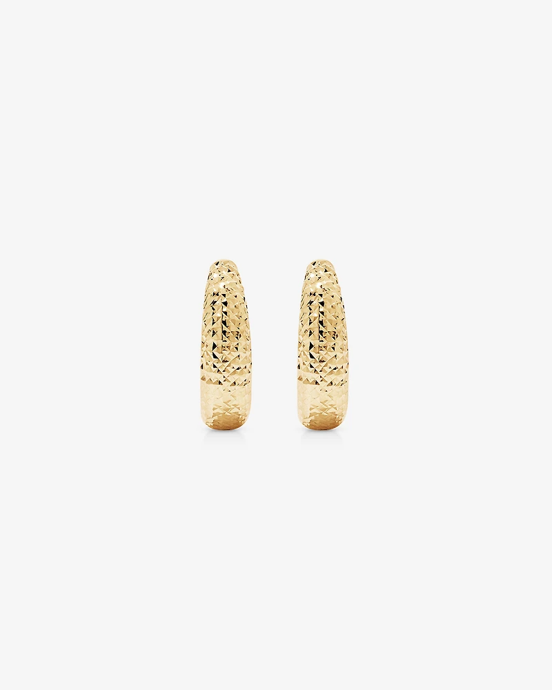 Créoles texturées en vermeil 18 ct