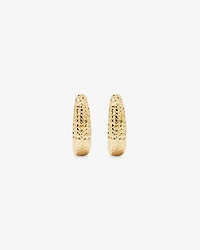 Créoles texturées en vermeil 18 ct