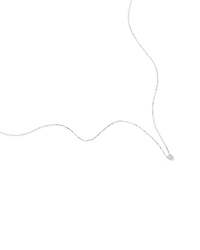 Pendentif rond TW à lunette brillante de 0,25 carat en or blanc 18 carats