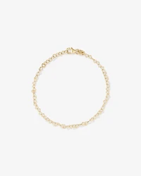 Heart Link Fancy Chain Bracelet in 10kt Yellow Gold