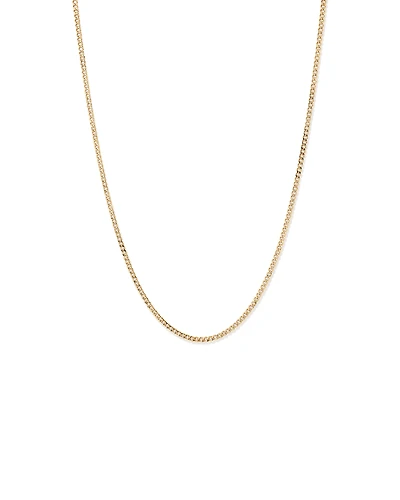 50cm (20") 2.95mm Width Semi Solid Diamond Cut Curb Chain in 10kt Yellow Gold