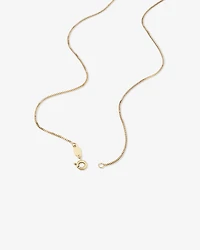 Chaîne à maille vénitienne de 45 cm à motif losange en or jaune 14 K, largeur de 1 mm