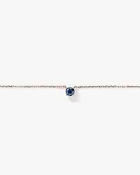 Australian Sapphire Round Cut Necklace in 10kt Rose Gold