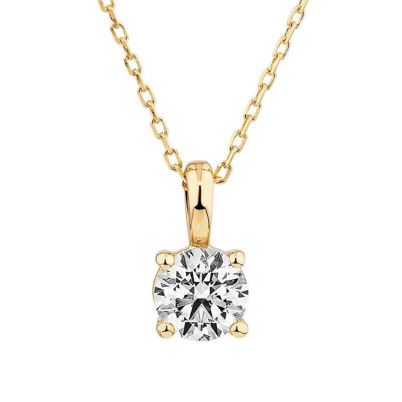 0.50 Carat TW Diamond Solitaire Pendant in 18kt Yellow Gold