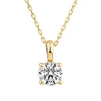 0.50 Carat TW Diamond Solitaire Pendant in 18kt Yellow Gold