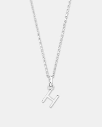 "H" Initial Pendant in Sterling Silver