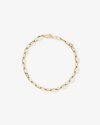 19cm (7.5") 3.5mm Hollow Paperclip Bracelet in 10kt Yellow Gold