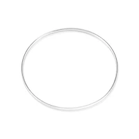3.5mm Wide Solid Round Bangle in 10kt White Gold