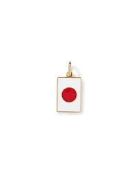 Japan Flag Pendant in 18Kt Vermeil