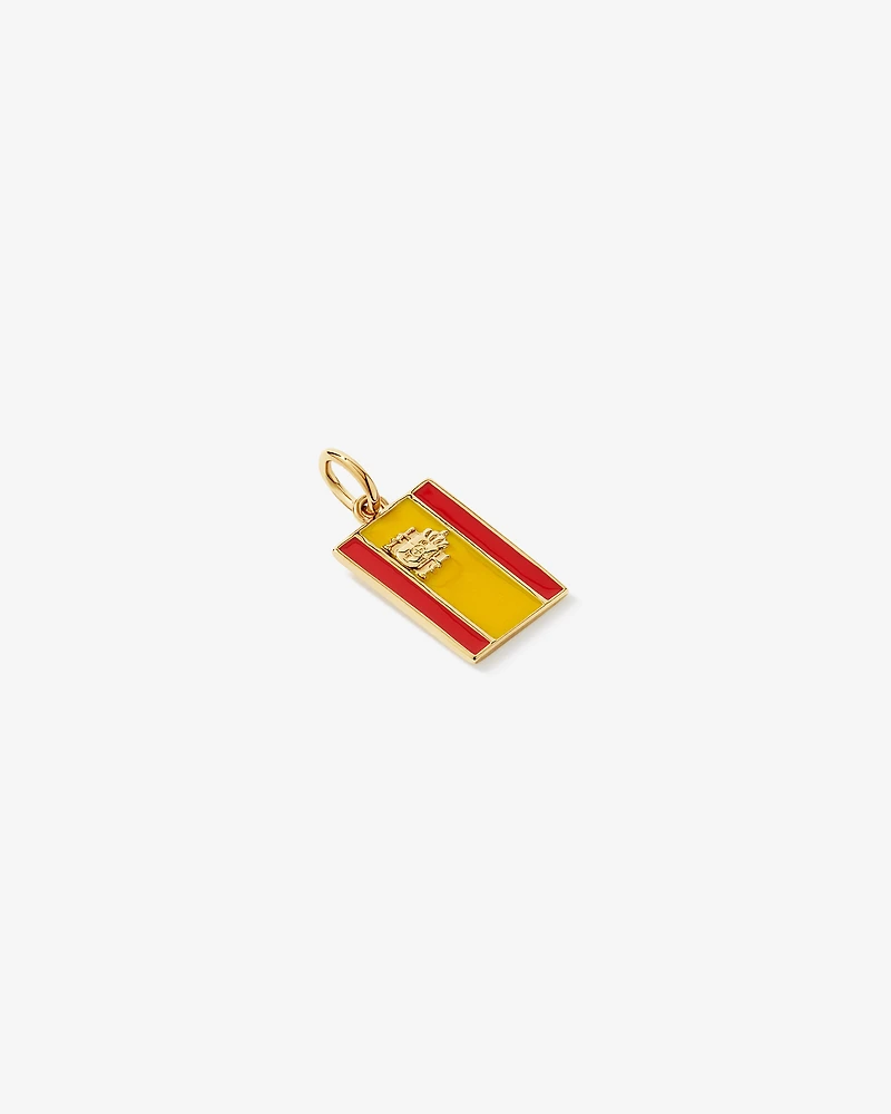Pendentif du drapeau espagnol en vermeil 18 kt