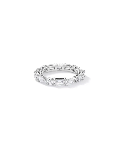 Multi-Stone Cubic Zirconia Eternity Ring in Sterling Silver