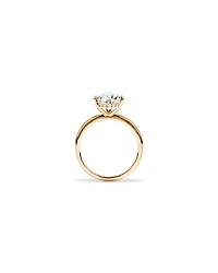 Bague solitaire en or jaune 18 carats avec diamant taille poire de 3,10 carats, cultivé en laboratoire