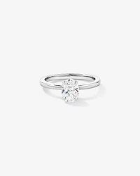 Bague ovale solitaire 1,00 carat TW en platine recyclé