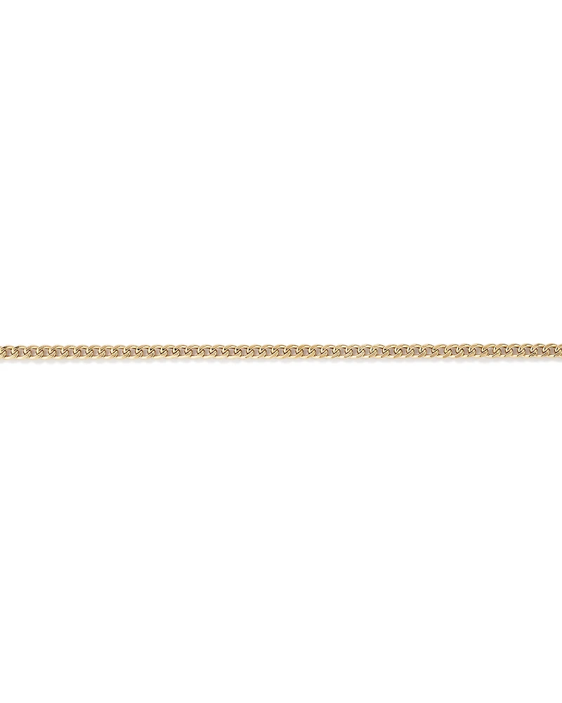 45cm (17") 2.8mm Width Semi Solid Miami Curb Chain in 10kt Yellow Gold