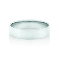 5mm Lite Half Round Wedding Band in 10kt White Gold