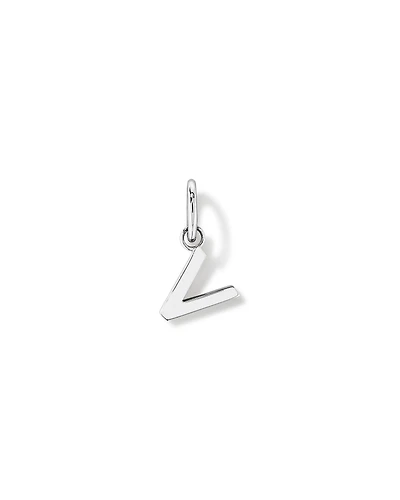 Letter V Initial Pendant in Sterling Silver