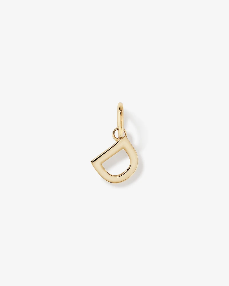 Letter D Initial Pendant in 10kt Yellow Gold