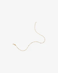 Flat Paperclip Chain Anklet in 10kt Yellow Gold