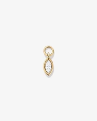 Breloque d'oreille Saphir blanc en or jaune 10 ct