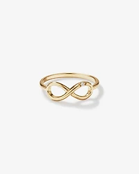 Diamond Accent Infinity Ring in 10kt Yellow Gold