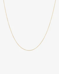 50cm (20") 1mm Width Diamond Cut Belcher Chain in 18kt Yellow Gold