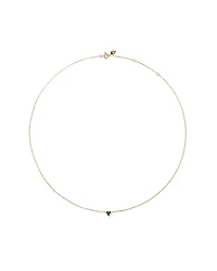 Emerald Trio Necklace in 10kt Yellow Gold