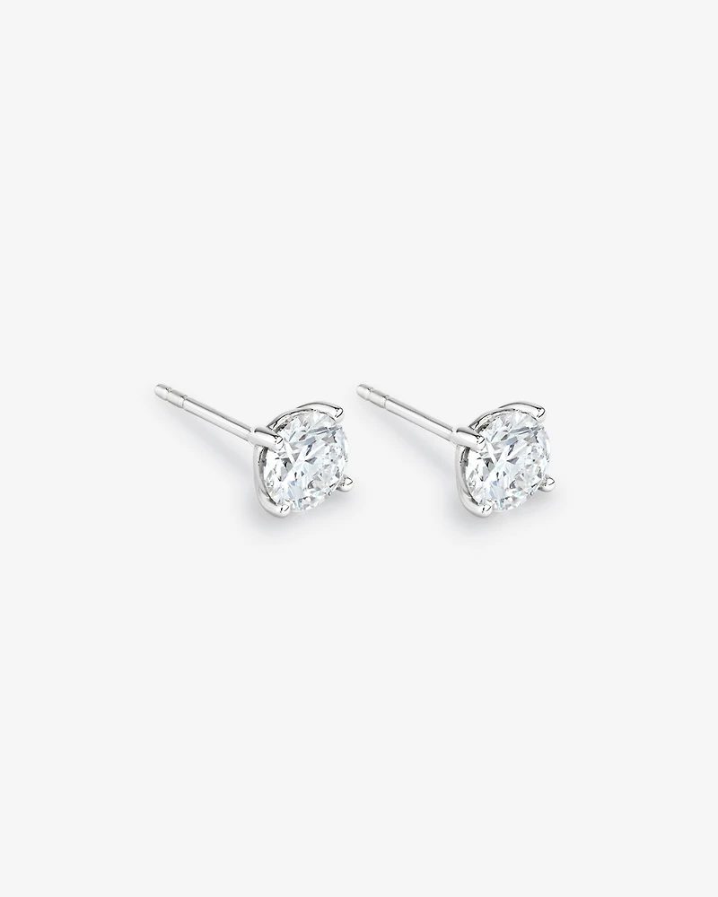 1.00 Carat TW Laboratory-Grown Diamond Solitaire Stud Earrings 14kt Gold