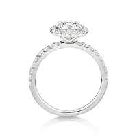 1.79 Carat TW Laboratory-Grown Diamond Round Brilliant Halo Ring in 14kt White Gold