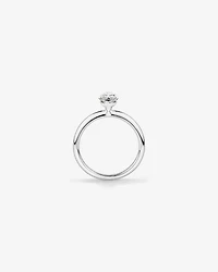 Bague de fiançailles en diamant solitaire cultivée laboratoire Marquise 1,25 carats or blanc 14
