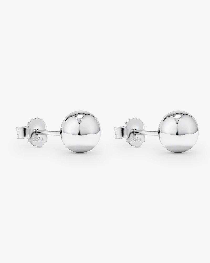 Boucles d'oreilles clous en forme de boule de 8 mm en argent sterling