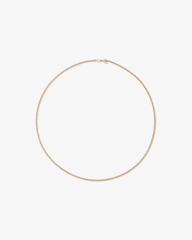 50cm (20") Semi Solid Curb Chain in 10kt Yellow Gold