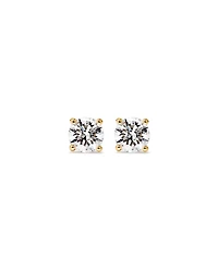 Boucles d'oreilles solitaire en or jaune 14 carats, serties d'un diamant de laboratoire de 1,00 carat (poids total)