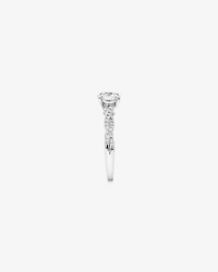 1.40 Carat TW Round Brilliant Laboratory-Grown Diamond Solitaire Twist Engagement Ring in 14kt White Gold
