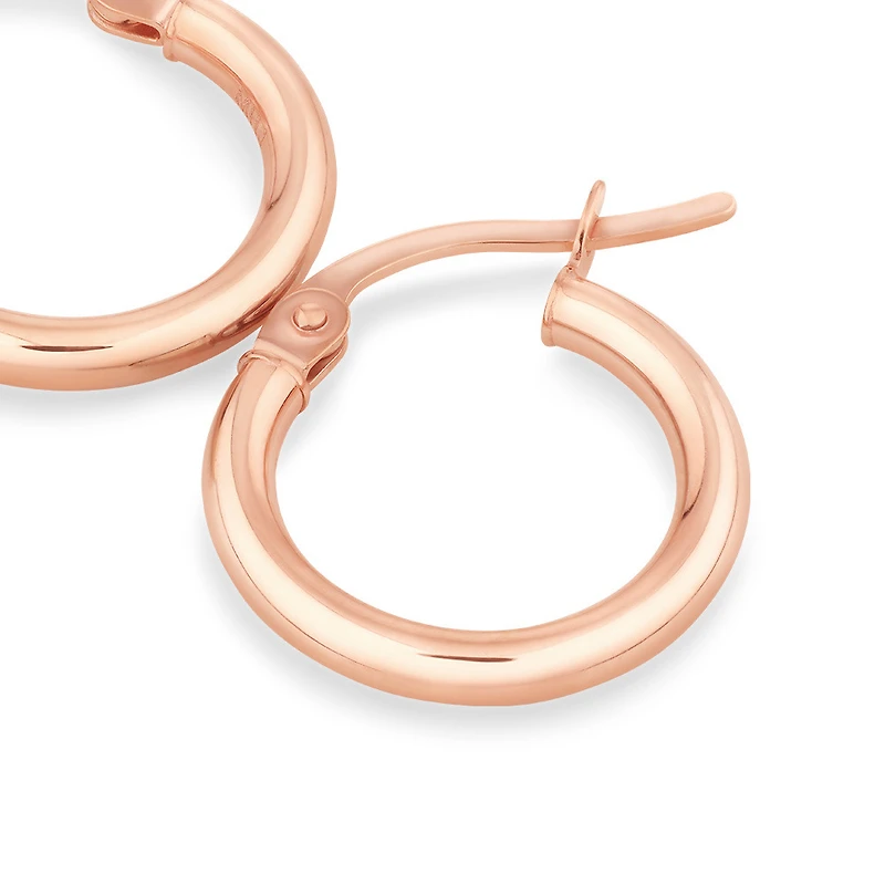 10mm Hoop Earrings 10kt Rose Gold