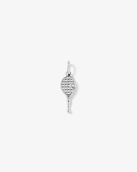 Pendentif Raquette de Tennis avec Accent de Diamant en Argent Sterling