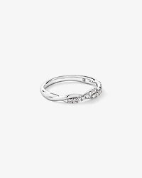 0.16TW Round Brilliant Laboratory-Grown Diamond Twist Wedding Ring 14kt Gold