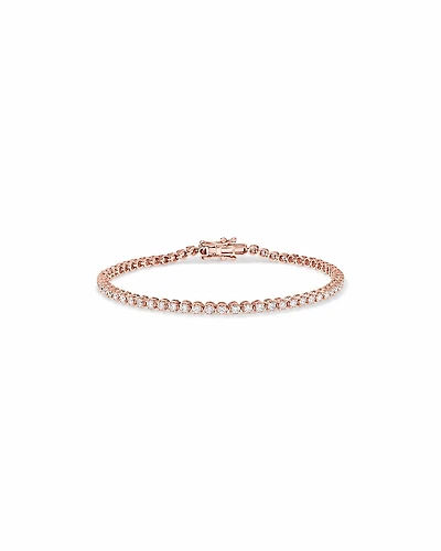 2.00 Carat TW Laboratory-Grown Diamond Tennis Bracelet in 10kt Rose Gold