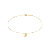 Collier à pendentif initiale en or jaune 10 K