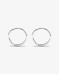 13.5mm Large Polished Huggie Earrings in Sterling Silver