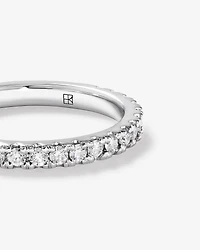 Carat TW Round Brilliant Claw-Set Wedding Band in 18kt White Gold