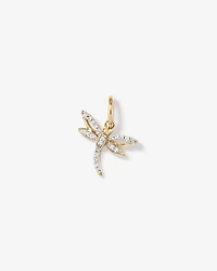 Diamond Dragonfly Pendant in 10kt Yellow Gold
