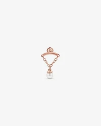 Cultured Freshwater Pearl Floating Single Helix in 10kt Rose Gold