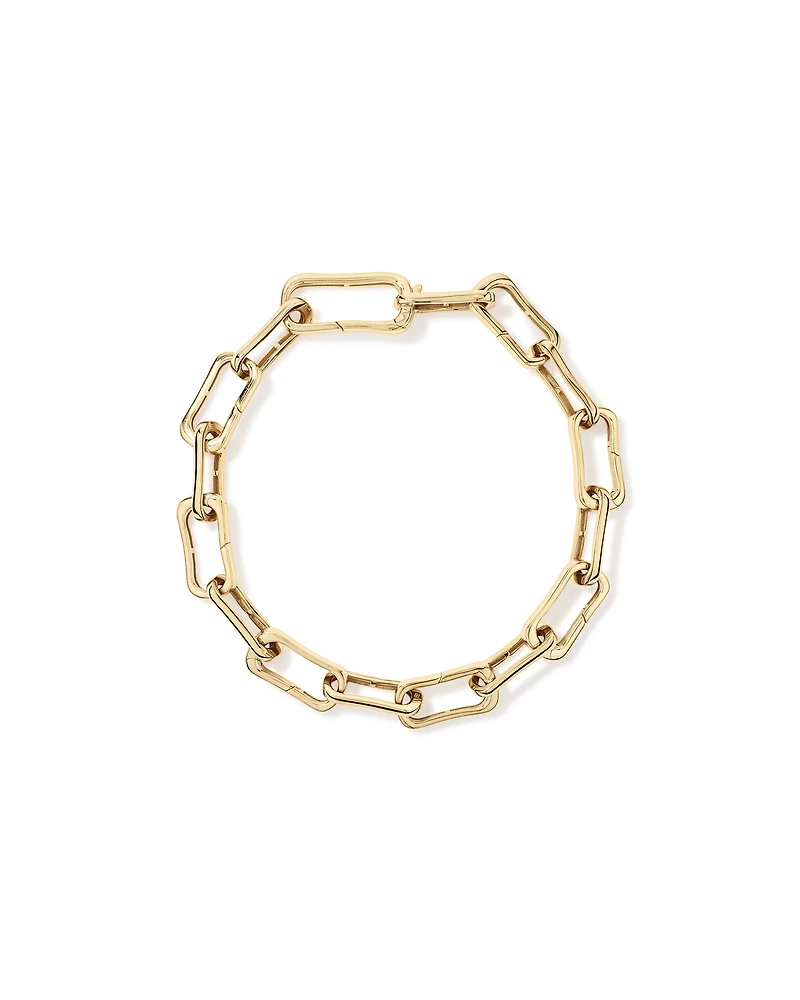 20.5cm (8.1") Alternate Clip Link Bracelet in 18kt Yellow Gold Vermeil