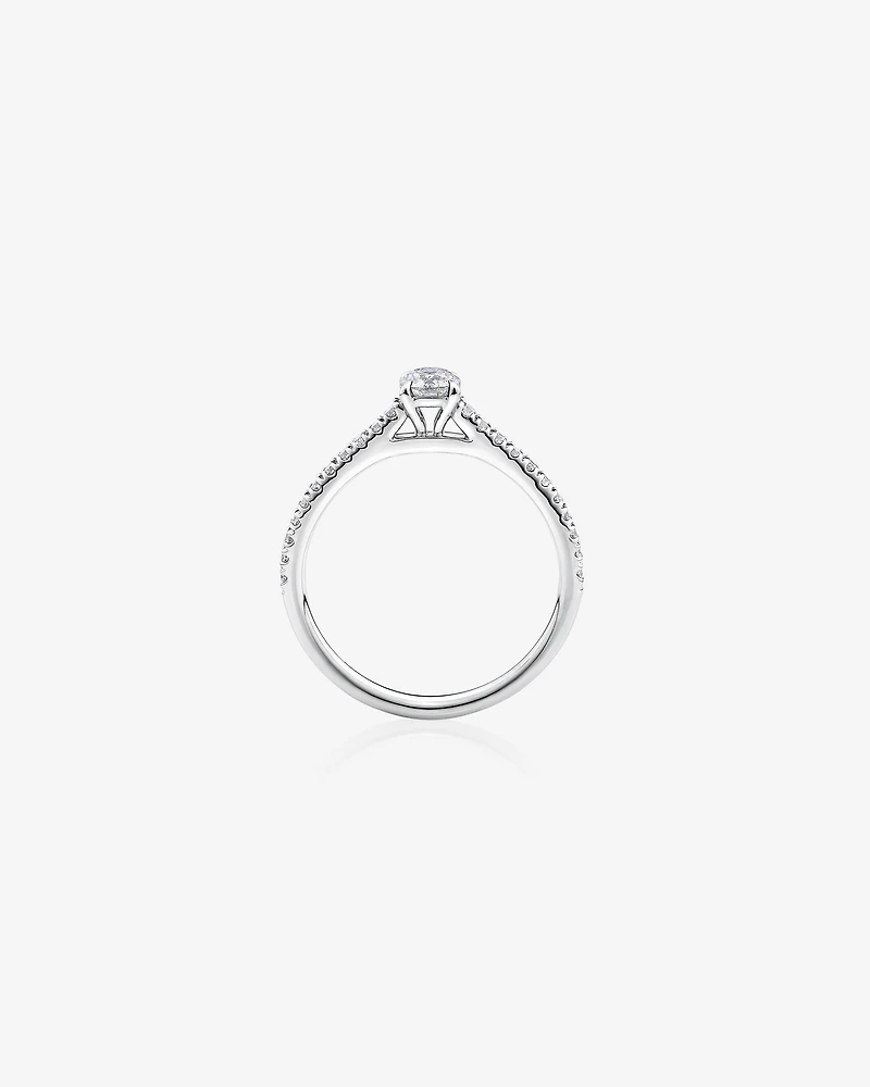 Engagement Ring with / Carat TW of Diamonds in 14kt White Gold