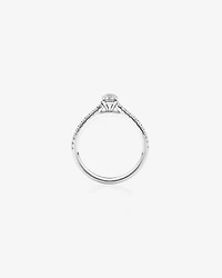 Engagement Ring with / Carat TW of Diamonds in 14kt White Gold