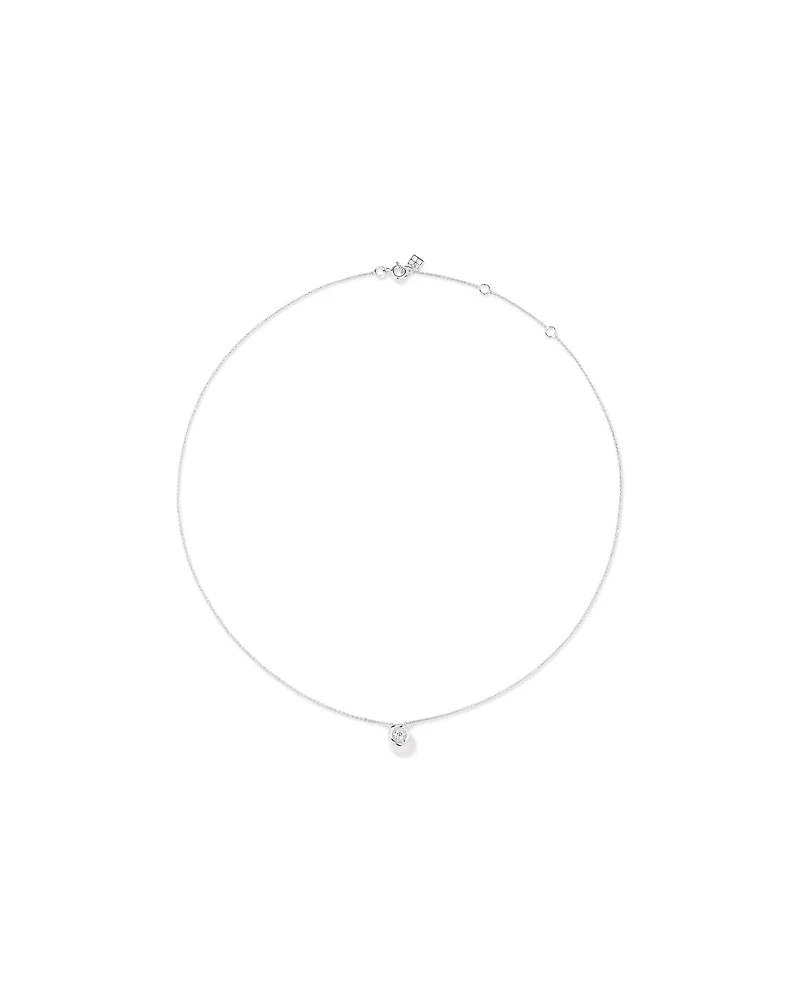 Lume Lab Round Pendant with 0.10 Carat TW of Laboratory-Grown Diamonds in Sterling Silver