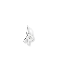 Letter R Initial Pendant in Sterling Silver