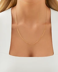 Chaîne à maillons gourmette de 50 cm en or jaune 10 K